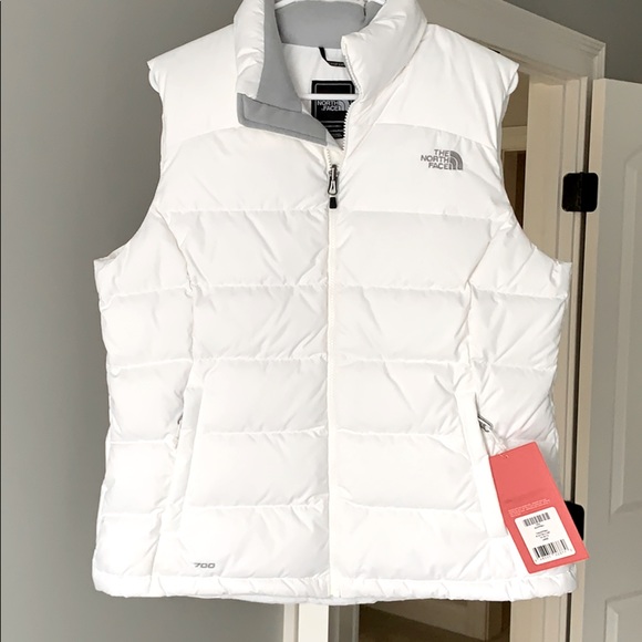 The North Face Jackets Coats North Face Nuptse Vest Size L White Poshmark
